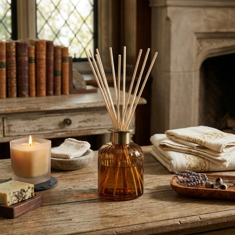 25 Piece Natural Rattan Reed Sticks 3x200mm Diffuser Replacement Sticks Home Fragrance