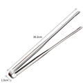 Large Stainless Steel BBQ Tongs Non-Slip Food Clip Kitchen Grill Serving Tool