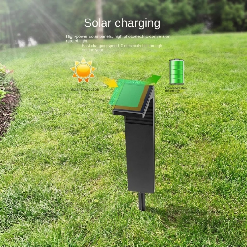 2 Piece Solar Powered Garden Pathway Light Waterproof Outdoor Landscape Lawn Light White