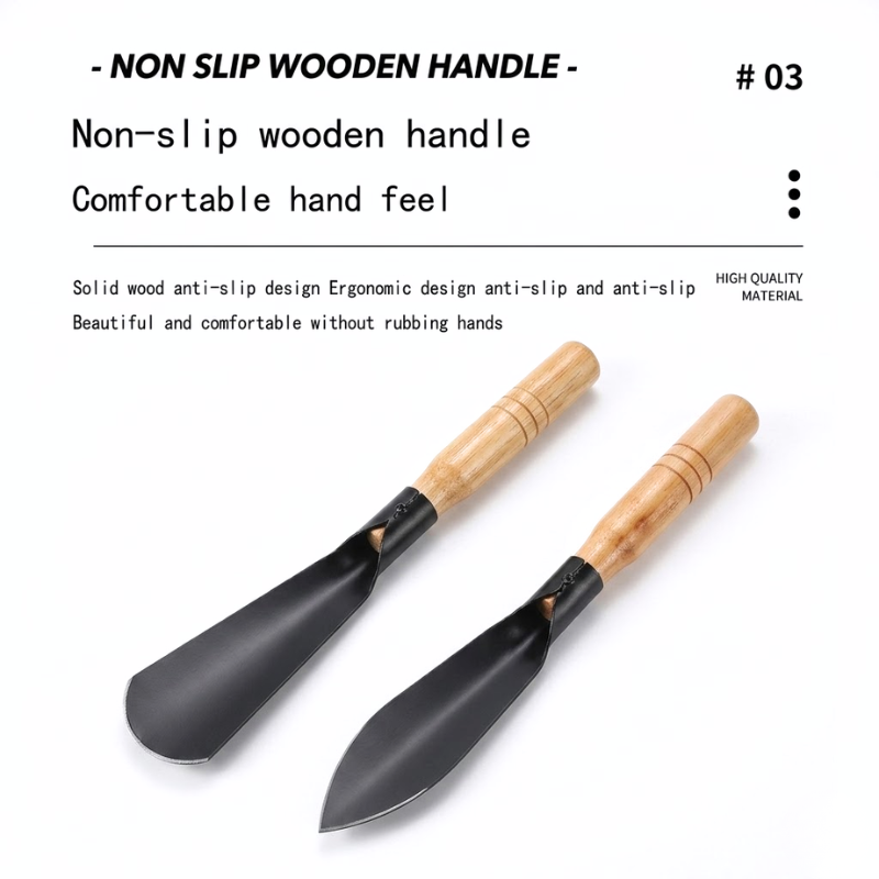 2 Piece Multifunctional Garden Shovel Manganese Steel Weeding Hoe Digging Tool with Wooden Handle