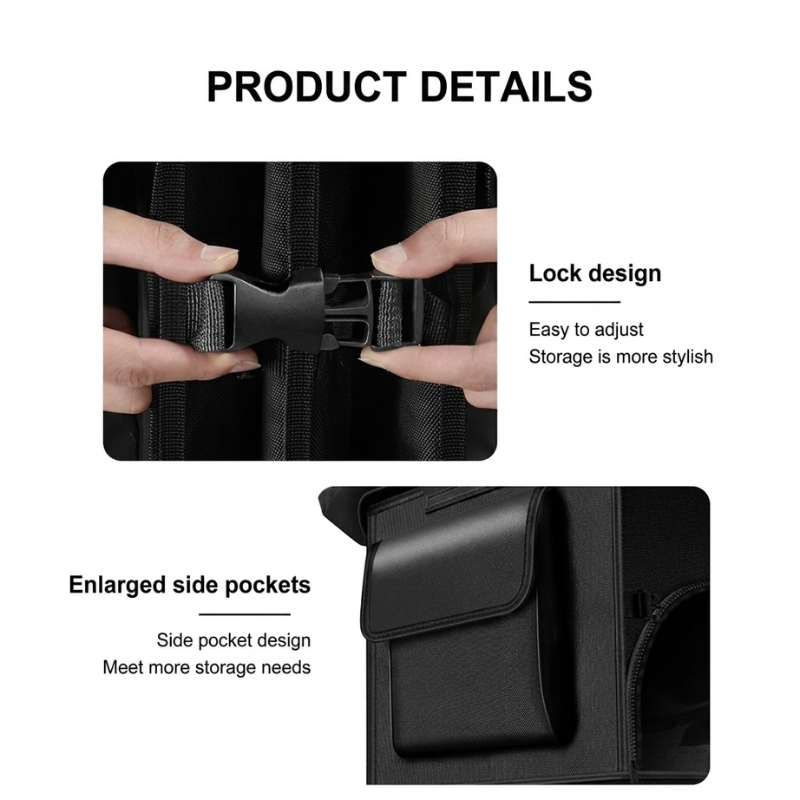 110L Foldable Car Trunk Storage Box Waterproof Cargo Organizer with Reinforced Handle