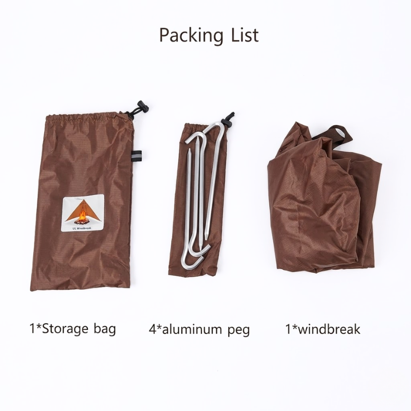 Camping Stove Windbreak Wind Shield Portable Outdoor BBQ Windproof Fabric Screen