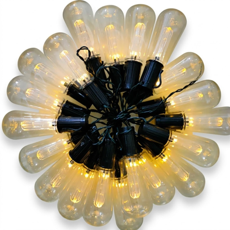 Solar String Lights 4.5m 10 LED Edison Bulb Waterproof Outdoor Garden Lights