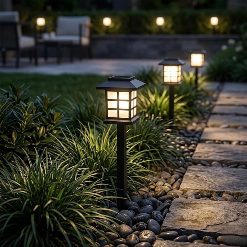 2 Pack Solar Pathway Lights Outdoor Waterproof Garden Yard LED Lighting White