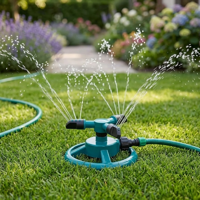 360° Rotating Garden Sprinkler Adjustable Spray Irrigation Nozzle for Lawn and Outdoor Watering
