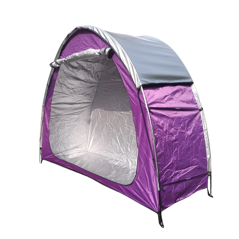 Waterproof Bicycle Storage Tent Purple with Rainfly Portable Outdoor Shelter for 2 to 3 Bikes Garden Equipment