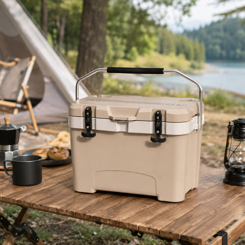25L Portable Ice Cooler Box Sand Insulated Camping Cold Storage Box