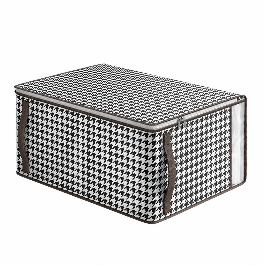 Quilt Storage Bag 65x50x30CM Non-Woven Clothes Organizer with Transparent Window