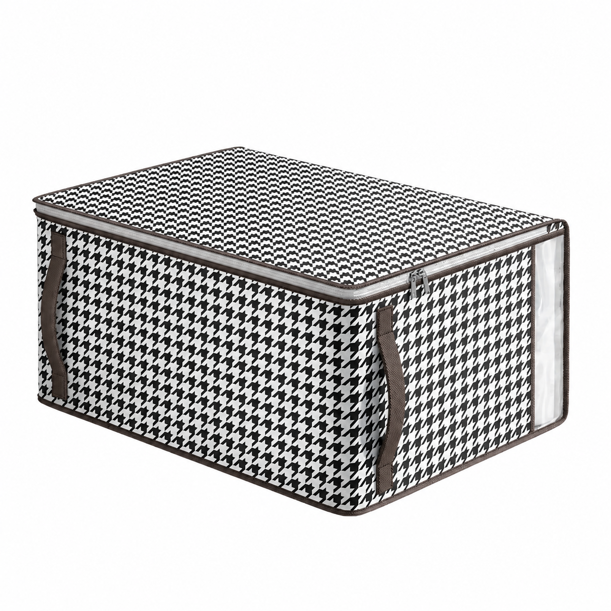 Quilt Storage Bag 65x50x30CM Non-Woven Clothes Organizer with Transparent Window
