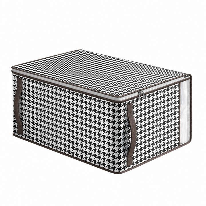 Quilt Storage Bag 65x50x30CM Non-Woven Clothes Organizer with Transparent Window