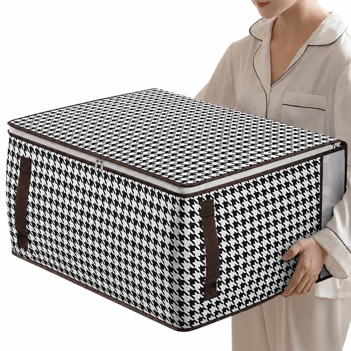 Quilt Storage Bag 65x50x30CM Non-Woven Clothes Organizer with Transparent Window
