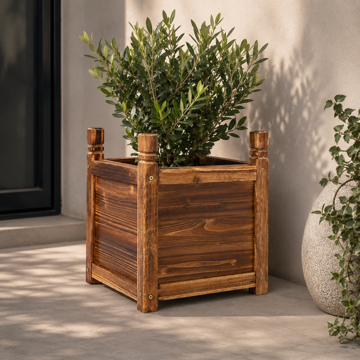 Small Wooden Raised Garden Bed Planter Box Indoor Outdoor Flower Herb Vegetable