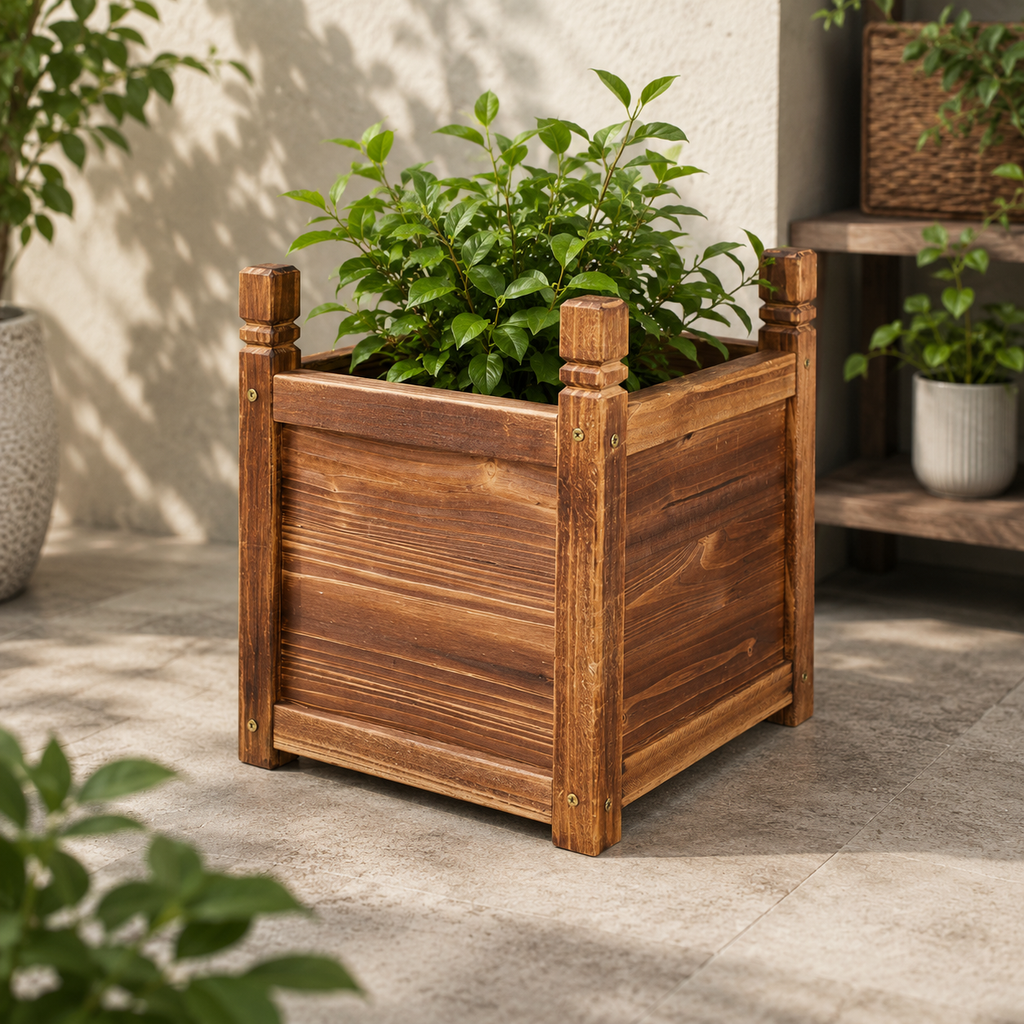 Small Wooden Raised Garden Bed Planter Box Indoor Outdoor Flower Herb Vegetable
