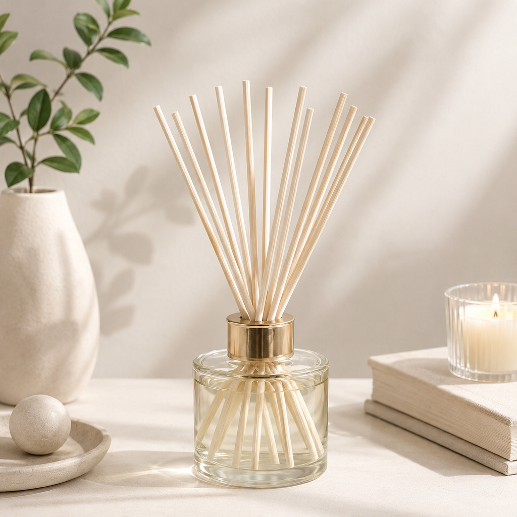 25 Piece Natural Rattan Reed Sticks 3x300mm Diffuser Replacement Sticks Home Fragrance