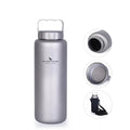 1050ml Titanium Water Bottle with Hook Leak-Proof Outdoor Camping Flask