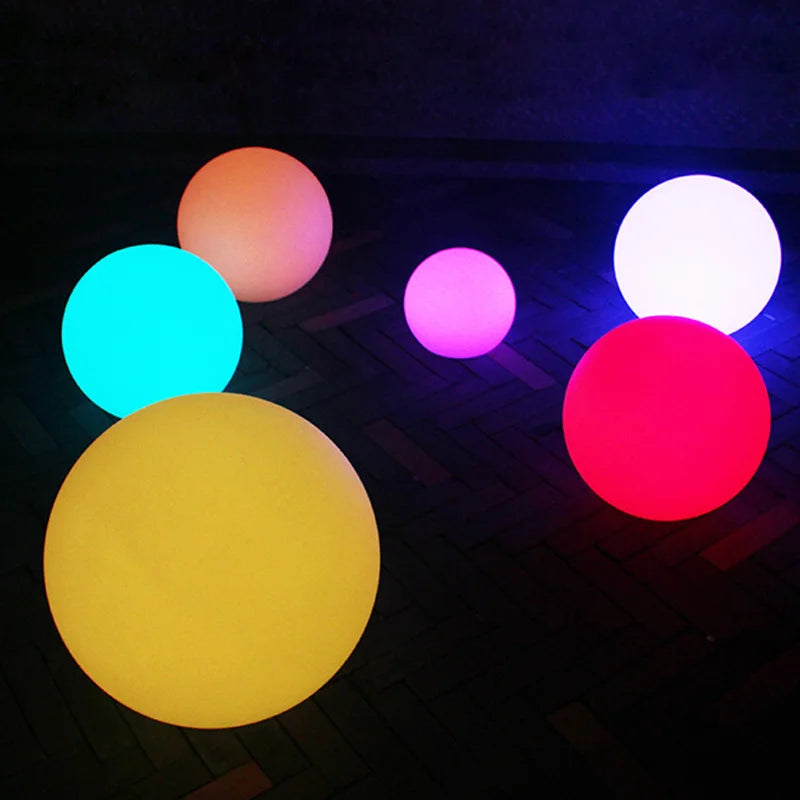 12cm Waterproof LED Garden Ball Light RGB Color Changing Rechargeable Outdoor Decorative Lamp