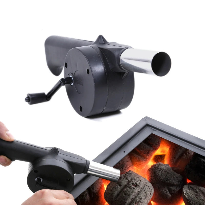 Portable Hand BBQ Fan Manual Air Blower for Charcoal Grill Barbecue and Outdoor Cooking