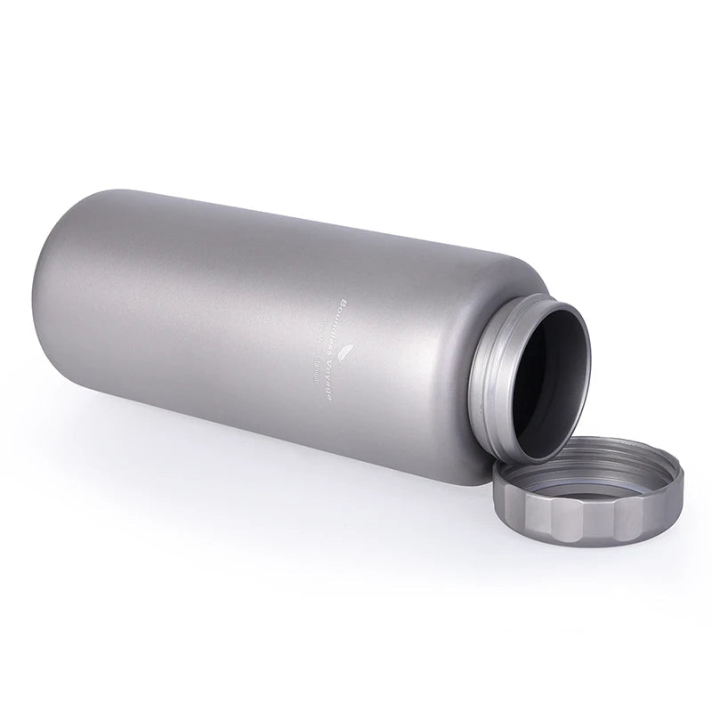 1050ml Titanium Water Bottle with Hook Leak-Proof Outdoor Camping Flask