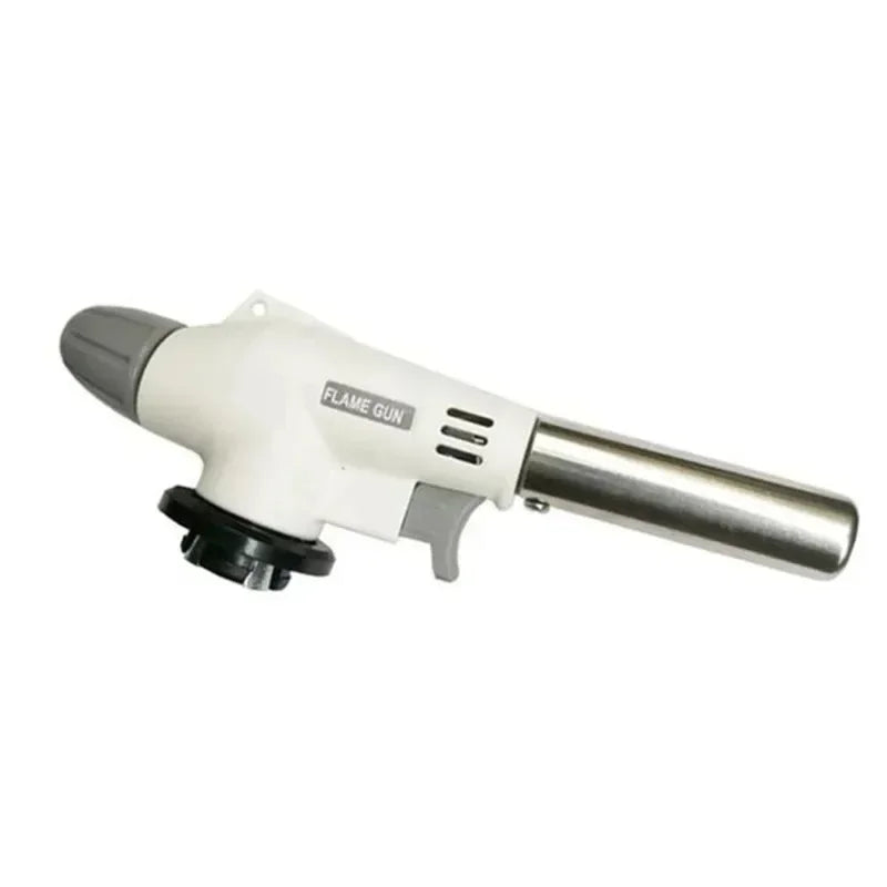 Portable Butane Gas Torch with Auto Ignition Adjustable Flame for BBQ Cooking Camping