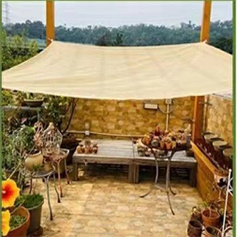 4x5m Beige Sun Shade Net UV Resistant Garden Shade Cloth for Plants Greenhouse Patio and Outdoor Protection