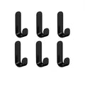 6 Piece Self-Adhesive Wall Hooks Waterproof J-Hook for Bathroom Kitchen Home