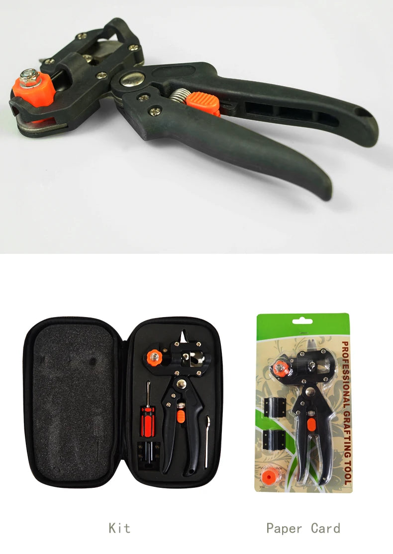 Grafting Pruner Tool Metal Branch Cutter with Grafting Knife and Film for Garden Tree Plant Pruning