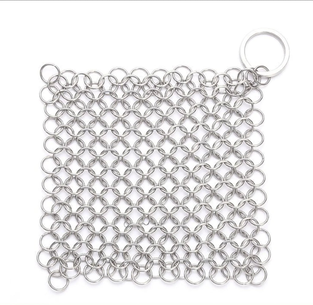 Stainless Steel Scrubber Square Kitchen Cleaning Mesh Reusable Pot Pan Cleaner Tool