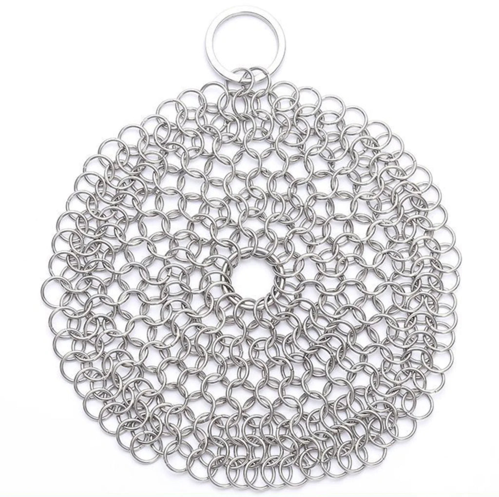 Stainless Steel Scrubber Round Kitchen Cleaning Mesh Reusable Pot Pan Cleaner Tool
