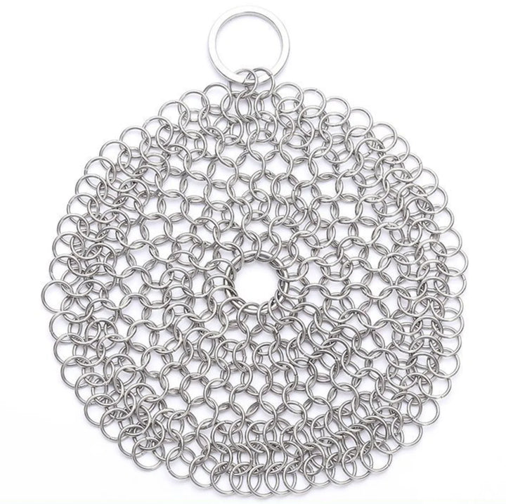 Stainless Steel Scrubber Round Kitchen Cleaning Mesh Reusable Pot Pan Cleaner Tool