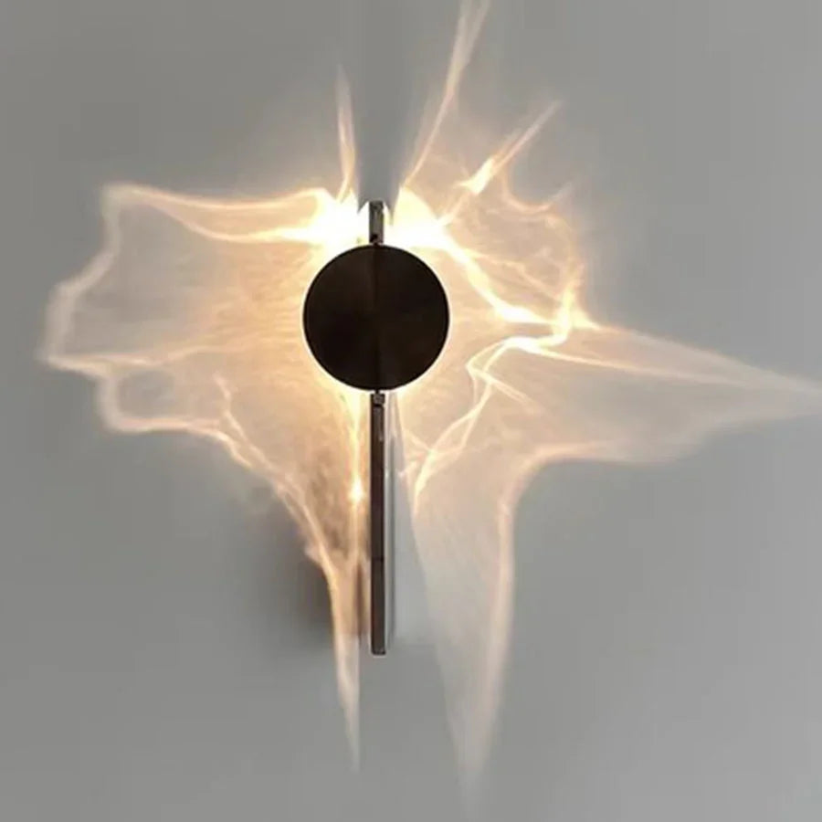 33CM One Round LED Wall Light Warm White Modern Creative Shadow Wall Sconce for Bedroom Hallway and Living Room