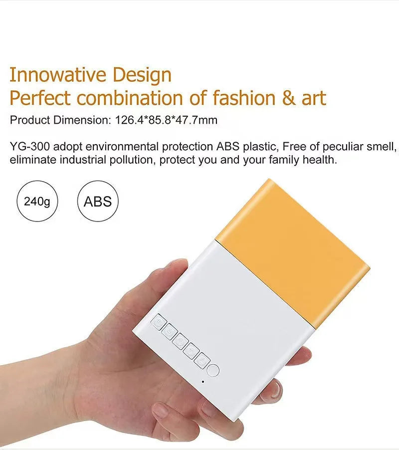 Mini Portable Projector Orange HD LCD Home Cinema Projector with Built-in Speaker HDMI and Remote Control