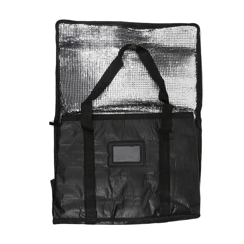 50L Insulated Food Delivery Bag Portable Thermal Cooler Carrier with Zipper Black
