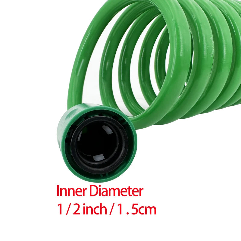 20m Garden Hose with 7 Function Spray Nozzle Flexible Coil Water Hose for Garden Watering and Car Washing