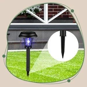 1 Piece Solar Mosquito Killer Lamp Waterproof Outdoor Garden Bug Zapper Light for Patio Camping and Yard