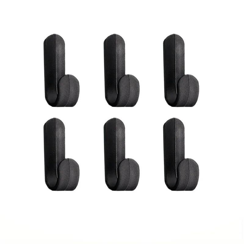 6 Piece Self-Adhesive Wall Hooks Waterproof J-Hook for Bathroom Kitchen Home