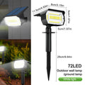 72LED White Light Solar Powered Garden Pathway Light Waterproof Outdoor Landscape Lamp
