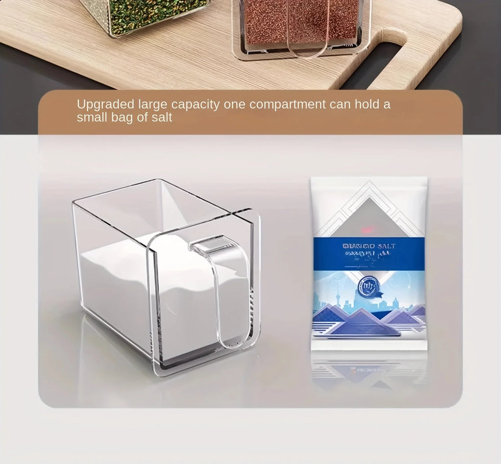 Multi Layer Kitchen Spice Rack Organizer with Seasoning Containers and Storage Shelf 26.3cm