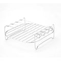 Stainless Steel Square Grill Rack with Skewers for BBQ Air Fryer and Steamer