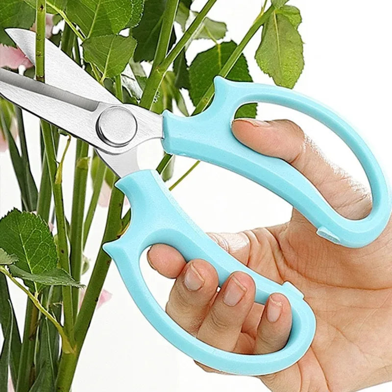 6 Piece Blue Bonsai Scissors Pruning Shears Stainless Steel Floral Cutting Tool Set
