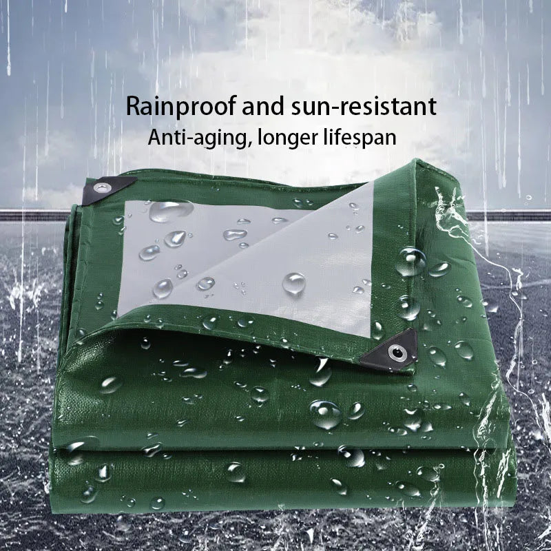 3m x 3m Waterproof Heavy Duty Tarpaulin UV Resistant Rain Cover Sun Shade Tarp for Garden Camping and Outdoor Use