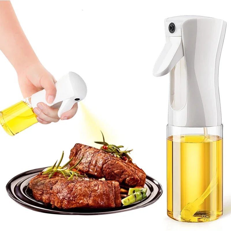 3 Piece 300ml Oil Spray Bottles White Kitchen Mist Sprayer for Cooking BBQ
