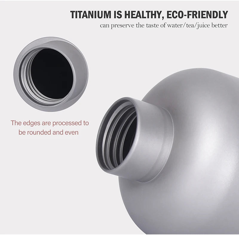 400ml Titanium Water Bottle Narrow Neck Leak-Proof Outdoor Flask