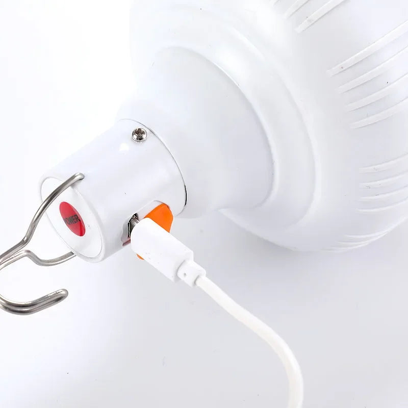Portable USB Rechargeable LED Hanging Light Bulb for Camping Fishing Emergency