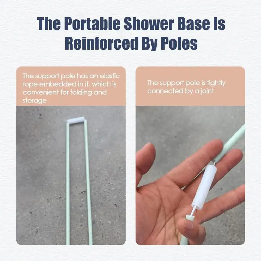 Portable Black Foldable Shower Pan with Drain Hose Outdoor Shower Base for Camping RV Beach and Pet Bathing