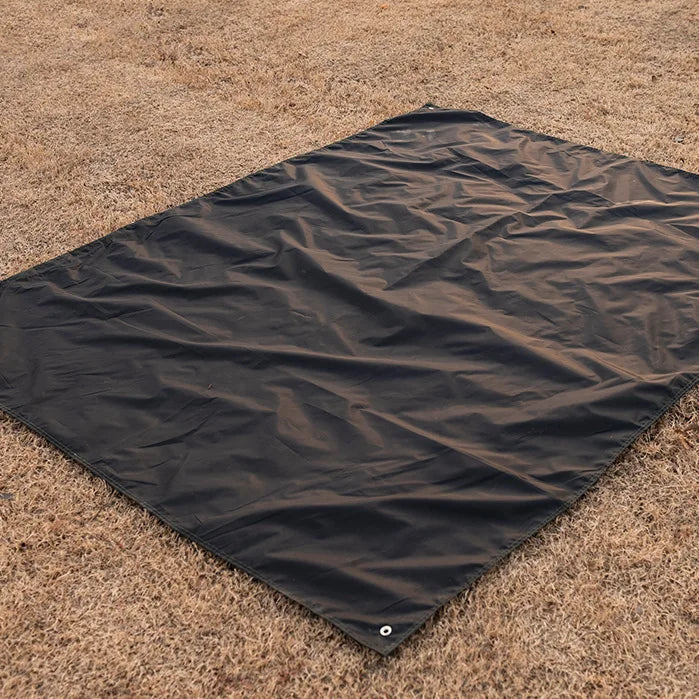 150x200cm Black Thickened Non-Slip Camping Mat Heavy Duty Oxford Ground Sheet for Outdoor Travel