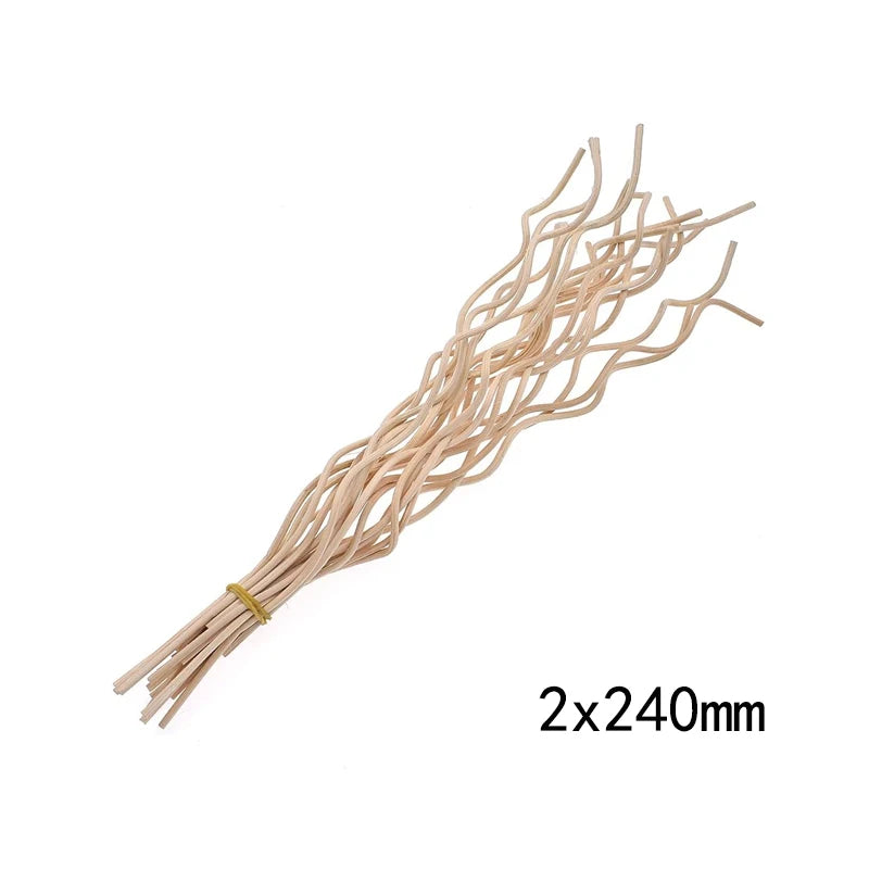 5 Piece Natural Rattan Reed Sticks 2x240mm Diffuser Replacement Sticks Home Fragrance Decor