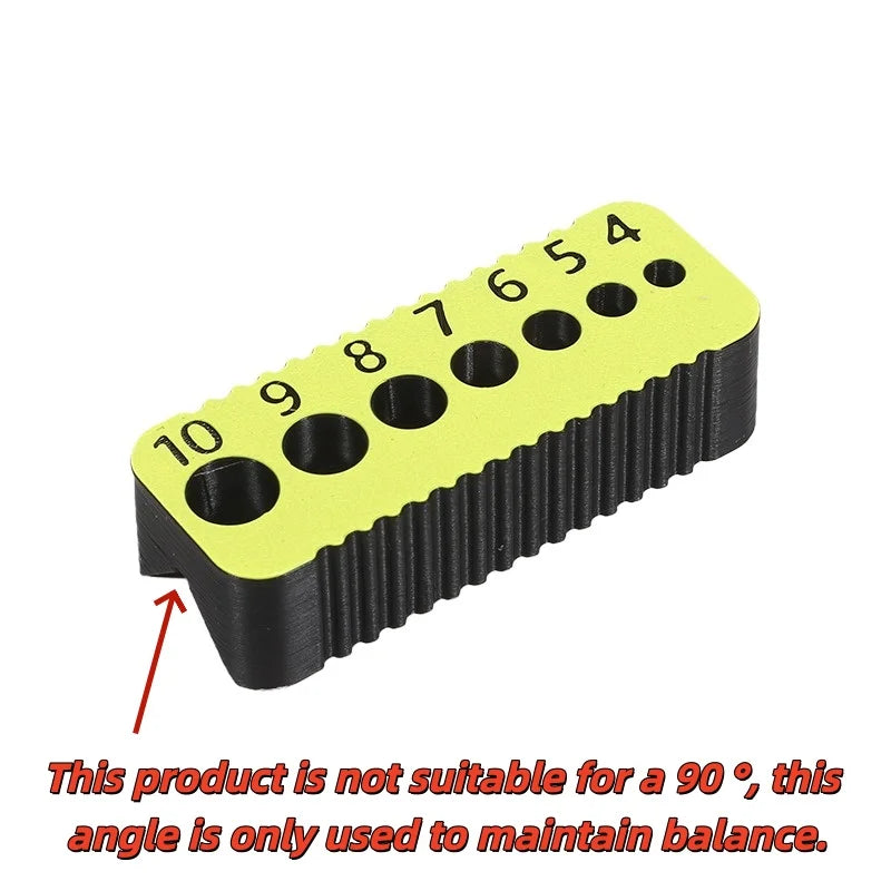 Drill Guide Block Yellow for 4mm to 10mm Holes Precision Drilling Jig Tool for Woodworking and DIY Projects
