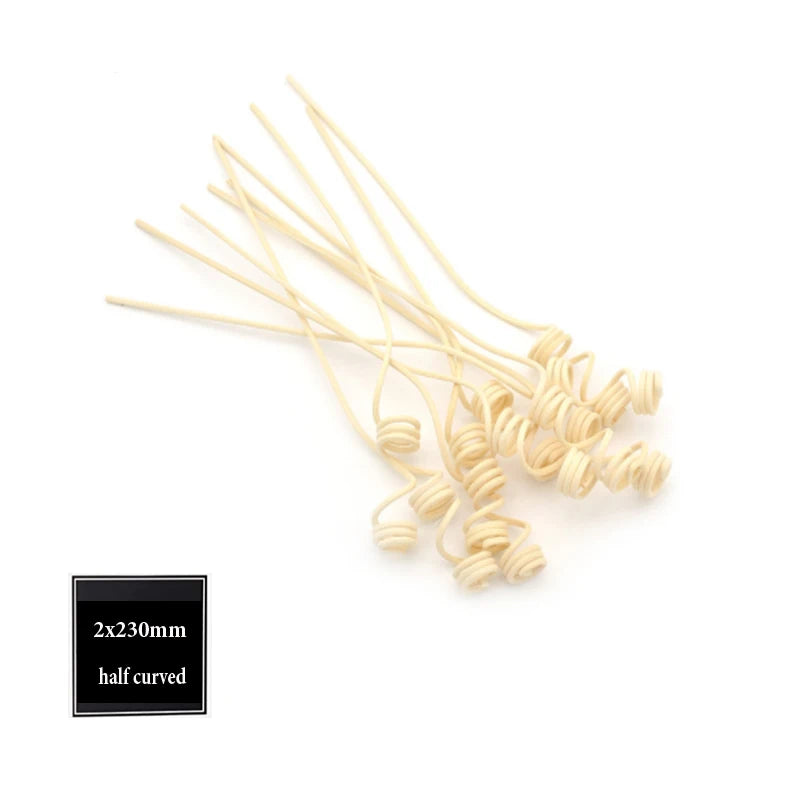 5 Piece Half Curved Rattan Reed Sticks 2x230mm Diffuser Replacement Home Fragrance Decor