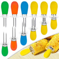 12 Piece Stainless Steel Corn Holders Set BBQ Corn Skewers for Grilling