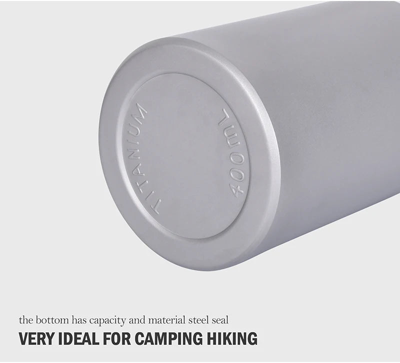 400ml Titanium Water Bottle Narrow Neck Leak-Proof Outdoor Flask